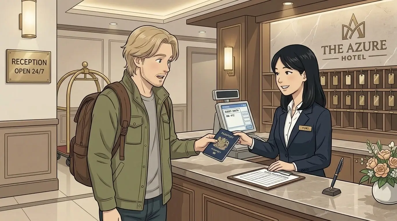 Check in at the hotel
